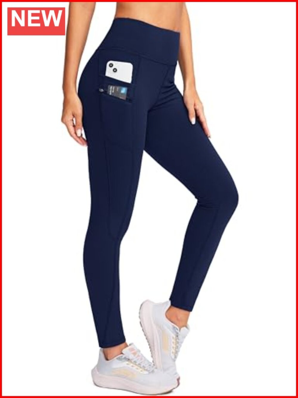 Fleece Lined Leggings Thermal Winter Warm High Rise Tummy Control 4 Pockets